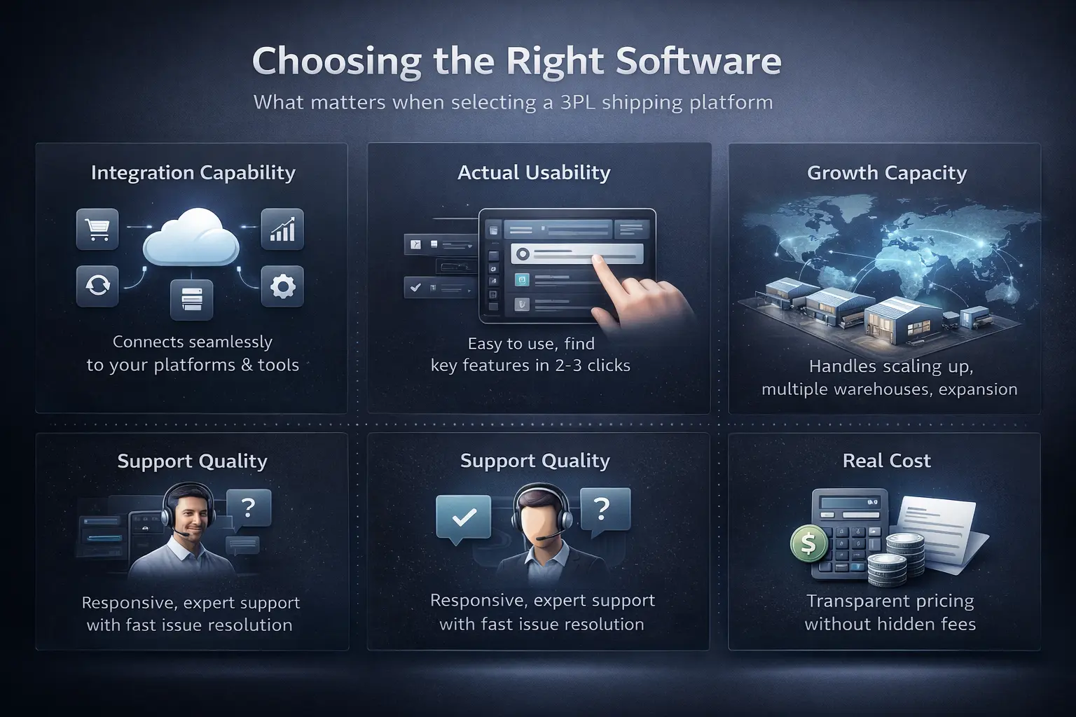3PL shipping software dashboard showing order processing automation
