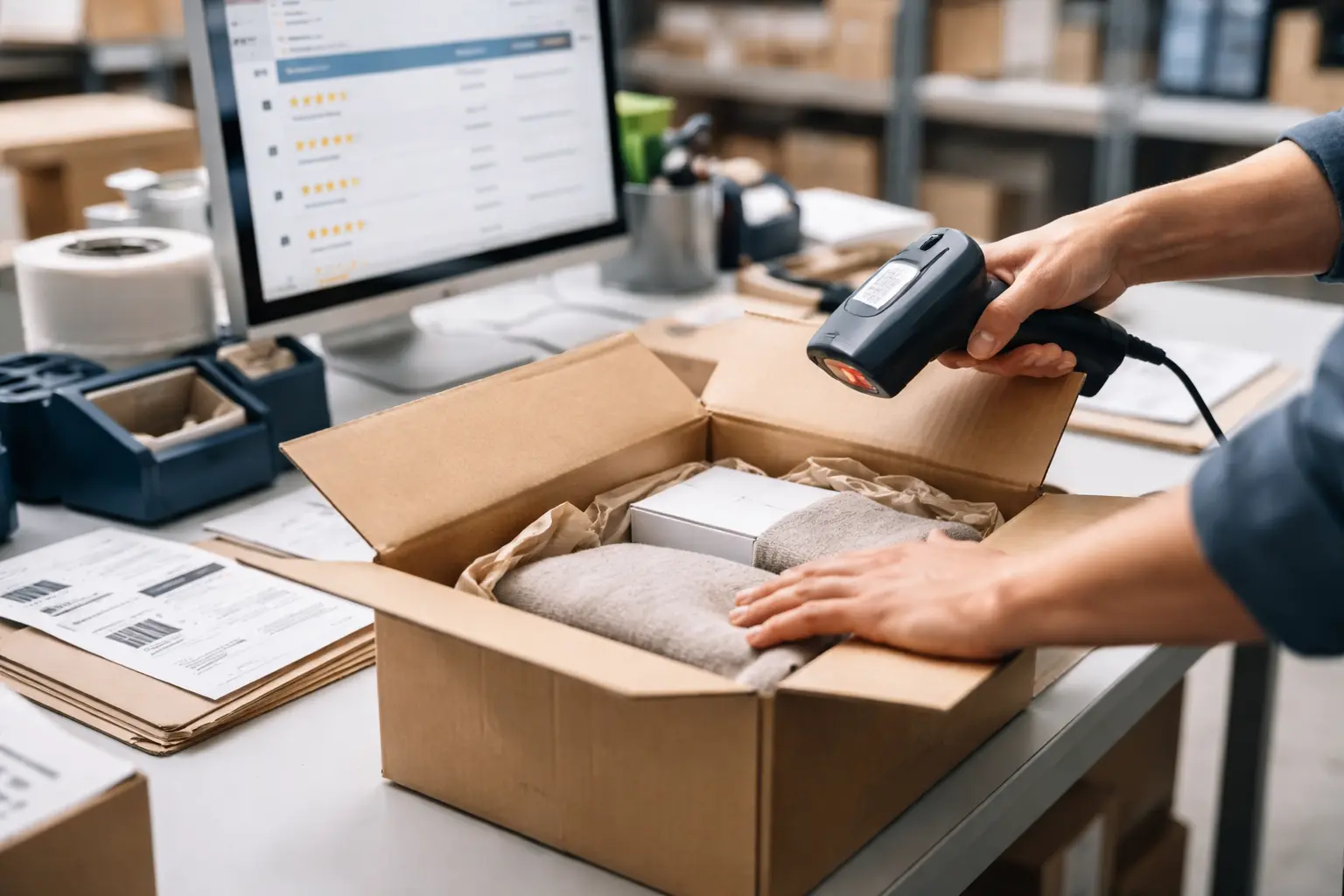 Efficient order fulfillment system with automated warehouse inventory management