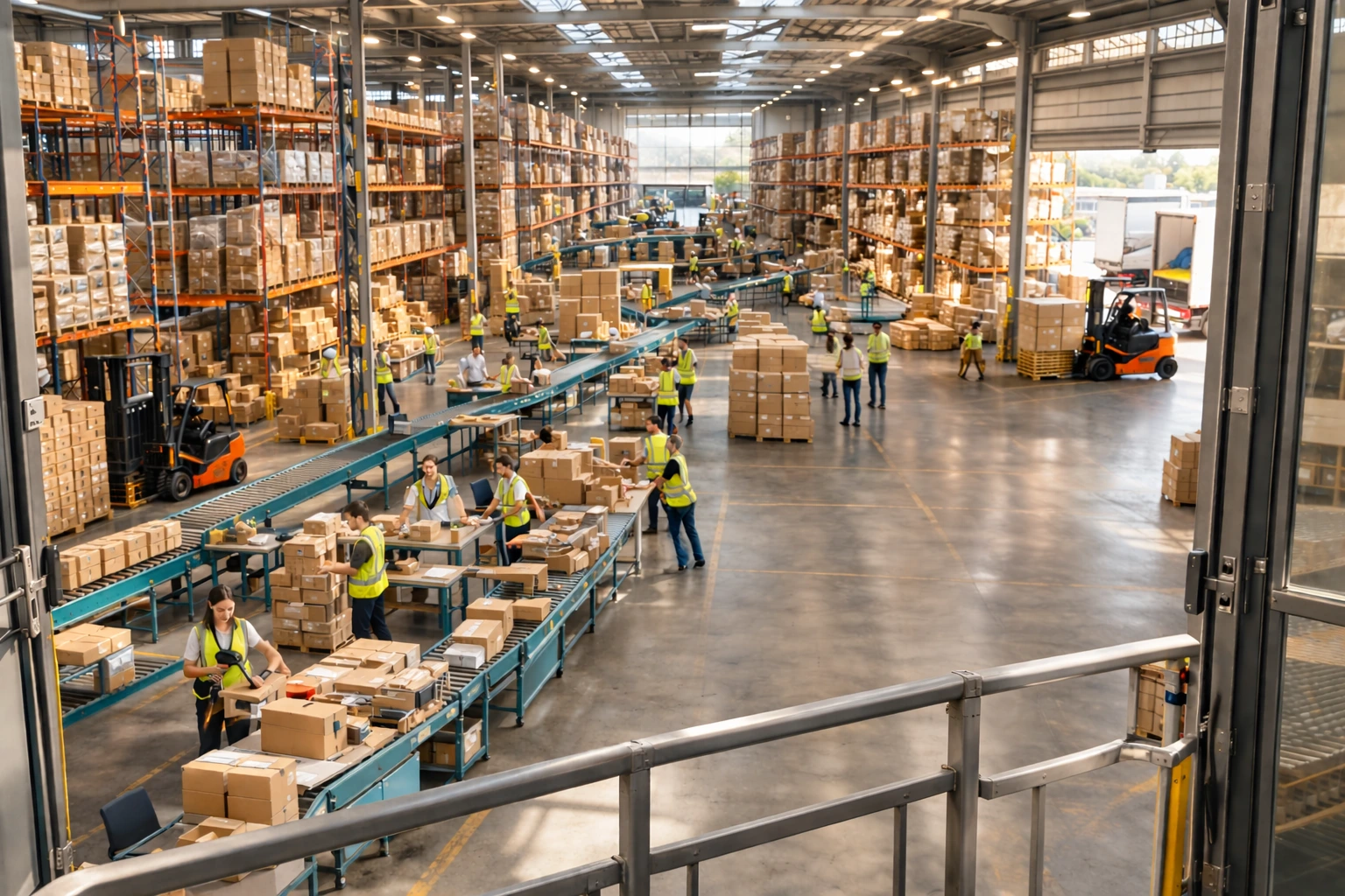 how to choose a logistics company showing ecommerce 3PL evaluation with fulfilment warehouse operation in background