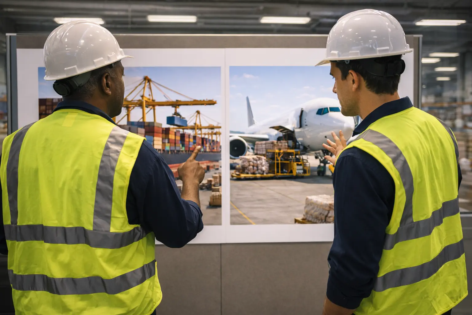 ocean freight vs air freight comparison table showing per kg rates and transit times for ecommerce sellers