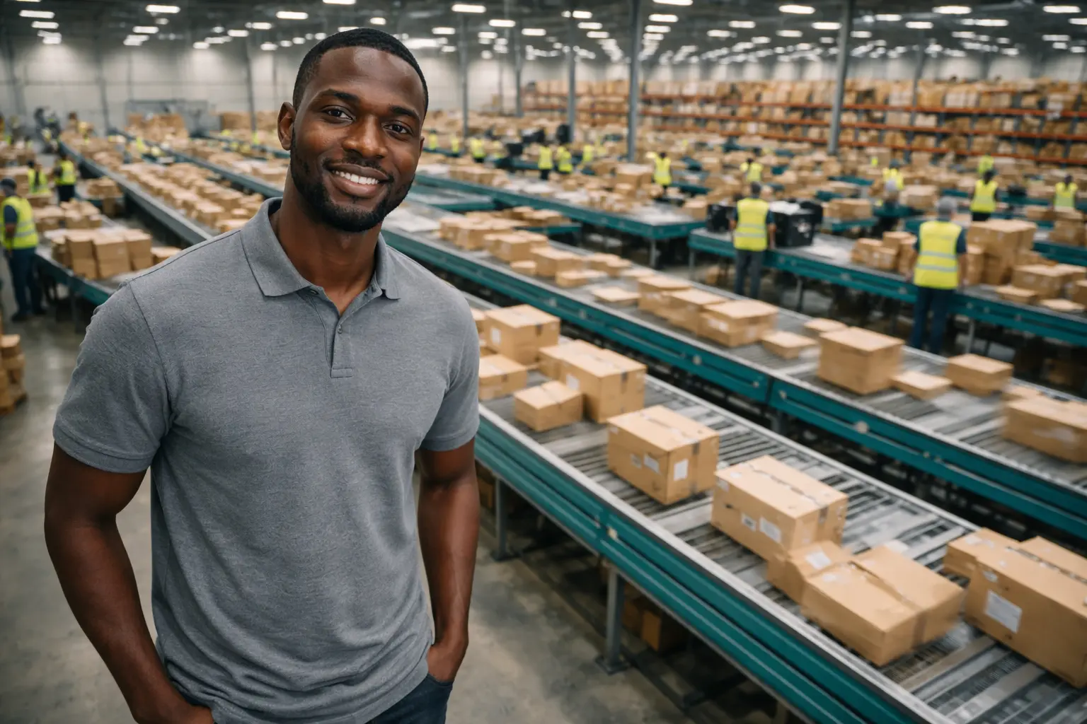 peak season supply chain showing carrier sorting facility at capacity during Q4 holiday shipping surge ecommerce orders