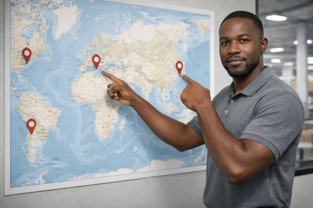 hybrid fulfillment model using China warehouse and US warehouse for ecommerce showing dual location inventory strategy