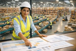 peak season logistics planning showing ecommerce operations manager preparing Q4 inventory and carrier strategy for 2026