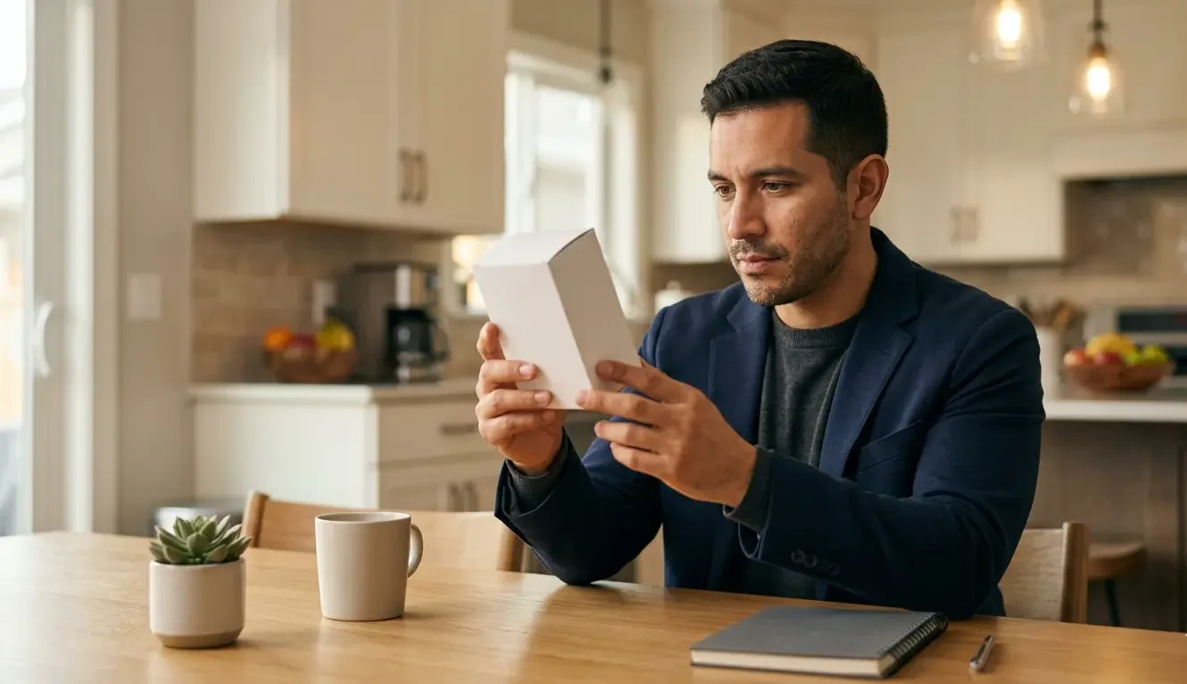 Dropshipper vetting a dropshipping supplier by examining a product sample order delivered to their home address before listing it in their store