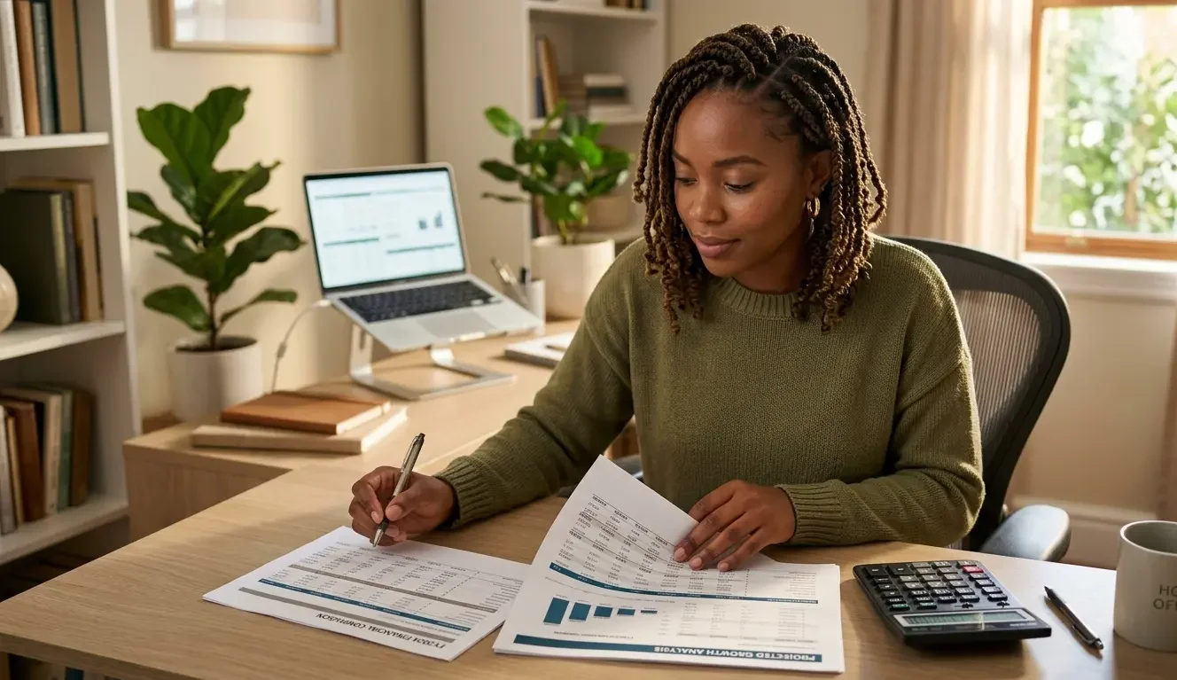 Dropshipper reviewing startup cost comparison documents between dropshipping and Amazon FBA to calculate which model offers the best margin and risk profile to start
