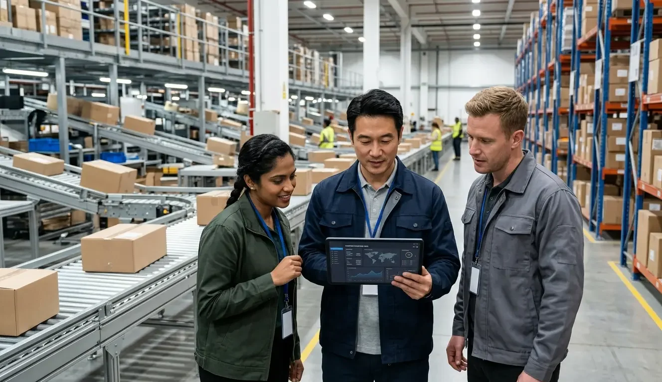 Fulfillment team managing ecommerce orders after sourcing from China through a 3PL logistics partner
