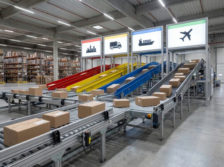 Warehouse inventory zone supporting omnichannel fulfillment across DTC, Amazon, and wholesale order channels